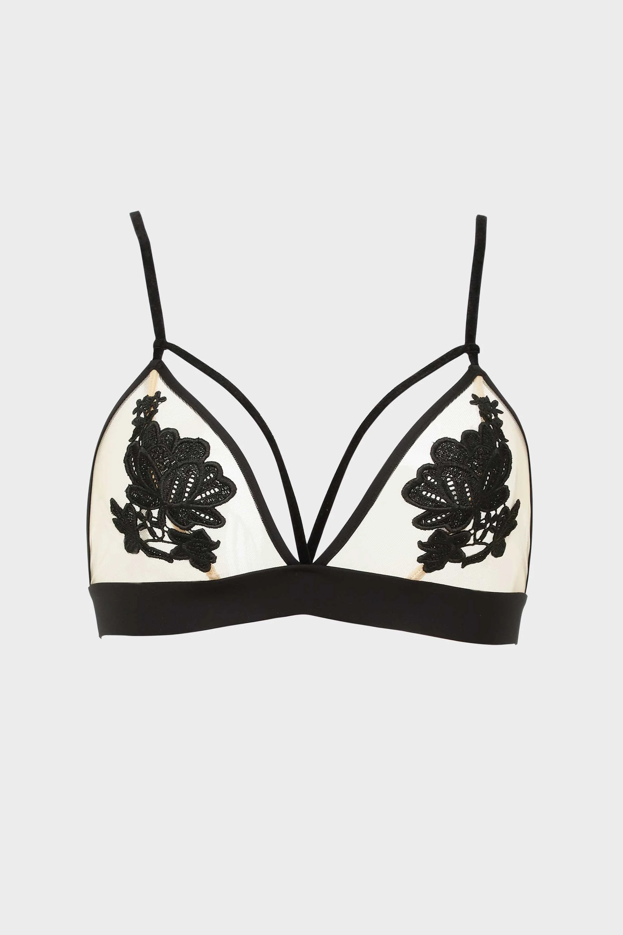 BRALETTE ELLIPSE SEXY CON TIRAS AL FRENTE DELUXE NEGRO - Image 3
